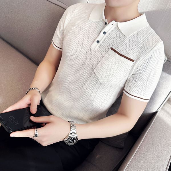 men's polos polo men seamless men's short-sleeved polo shirt high-end casual summer knitting t-shirt brand men clothing luxury s-3, White;black
men's polos polo men seamless men's short-sleeved polo shirt high-end casual summer knitting t-shirt brand men clothing luxury s-3, White;black