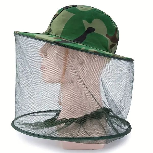 

Tactical Caps Hats Outdoors Fishing Cap, Insect Proof Mosquito Proof Cap, Soft Durable Fly Screen Protector Travel Camping Fishing Breathable Sunshade Cap, Army green