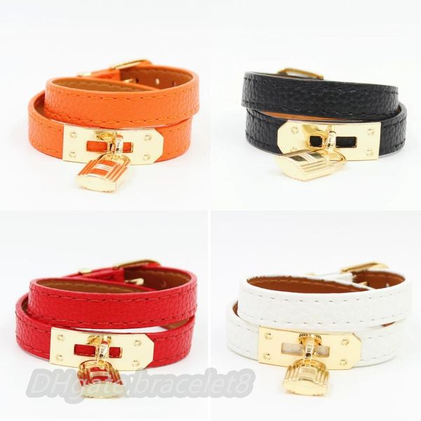 Designer Leather Bracelet Luxury Brand Lock Bangle Charm Men and Women Couple Bracelets Stainless Steel Double Wrap Bracelets High Quality Jewelry for Gift
Designer Leather Bracelet Luxury Brand Lock Bangle Charm Men and Women Couple Bracelets Stainless Steel Double Wrap Bracelets High Quality Jewelry for Gift