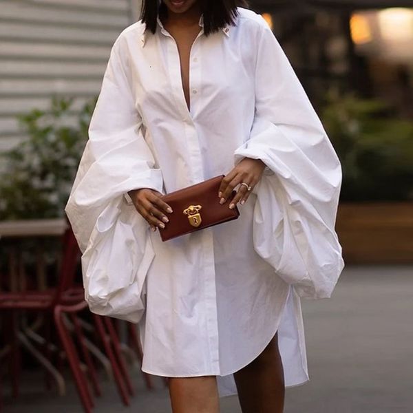 casual dresses vintage pleat lantern sleeve office shirt loose women irregular slit fashion solid lady button party 230424, Black;gray
casual dresses vintage pleat lantern sleeve office shirt loose women irregular slit fashion solid lady button party 230424, Black;gray