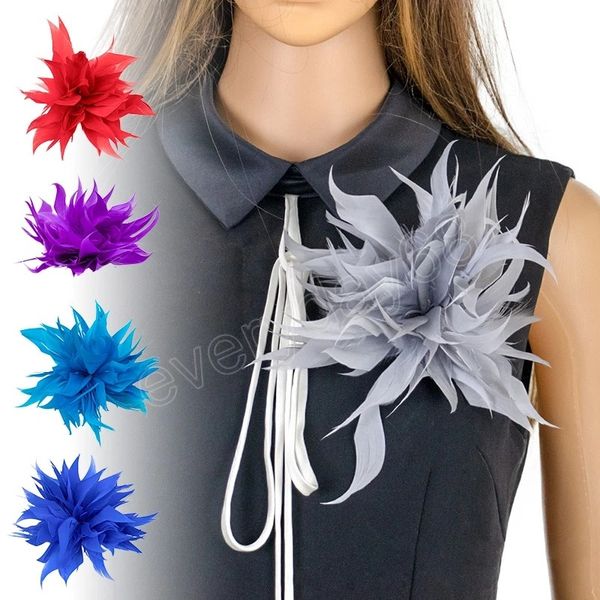 fashion cloth feather brooch fabric flower corsage exquisite fashion lapel pin for women accessories wedding party jewelry, Gray
fashion cloth feather brooch fabric flower corsage exquisite fashion lapel pin for women accessories wedding party jewelry, Gray