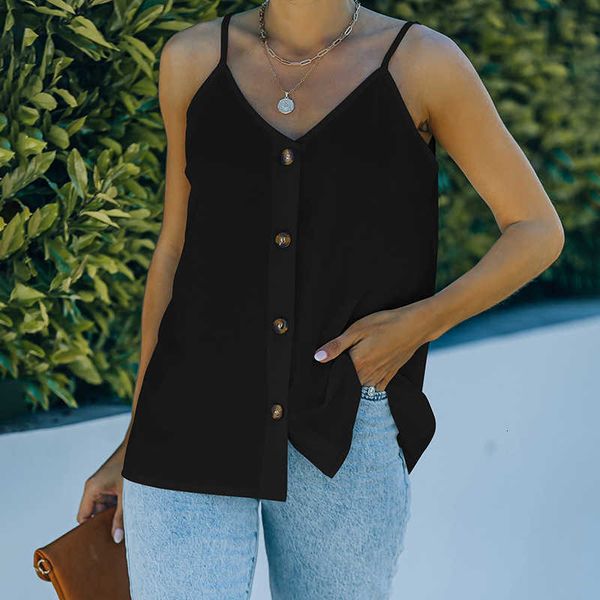 bottomed shiying suspender vest for women in summer wear loose solid color breasted open back top, White
bottomed shiying suspender vest for women in summer wear loose solid color breasted open back top, White
