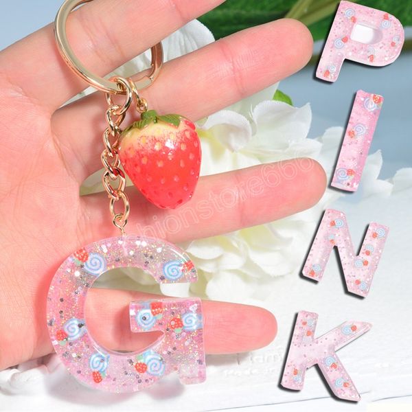 kawaii strawberry pendant key chain a-z initial letters key ring shiny star drop glue resin car keyholder women purse ornaments, Silver
kawaii strawberry pendant key chain a-z initial letters key ring shiny star drop glue resin car keyholder women purse ornaments, Silver