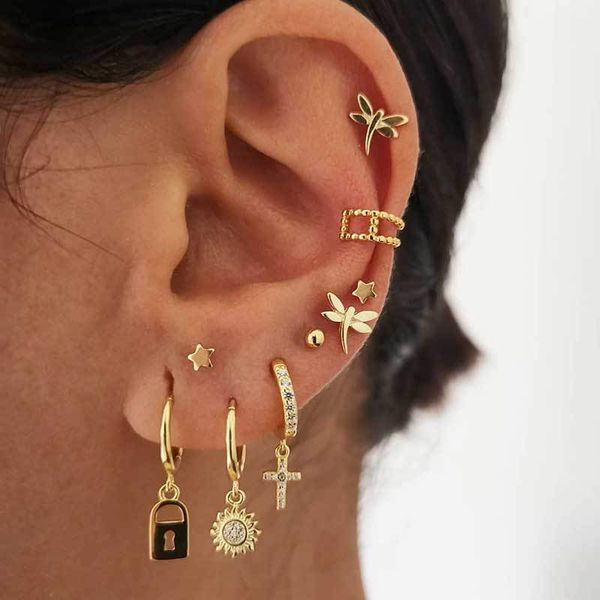 designer earrings gold-plated crystal earrings set, celebrity street p fashion cross earrings for women, Golden;silver
designer earrings gold-plated crystal earrings set, celebrity street p fashion cross earrings for women, Golden;silver