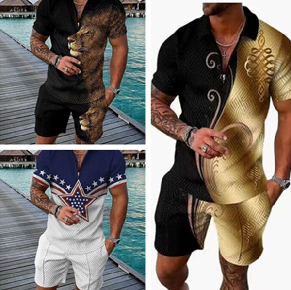 men's tracksuits polo t shirt for men summer shorts casual 2 piece sets 3d print social luxury fashion man clothing 220930, Gray
men's tracksuits polo t shirt for men summer shorts casual 2 piece sets 3d print social luxury fashion man clothing 220930, Gray