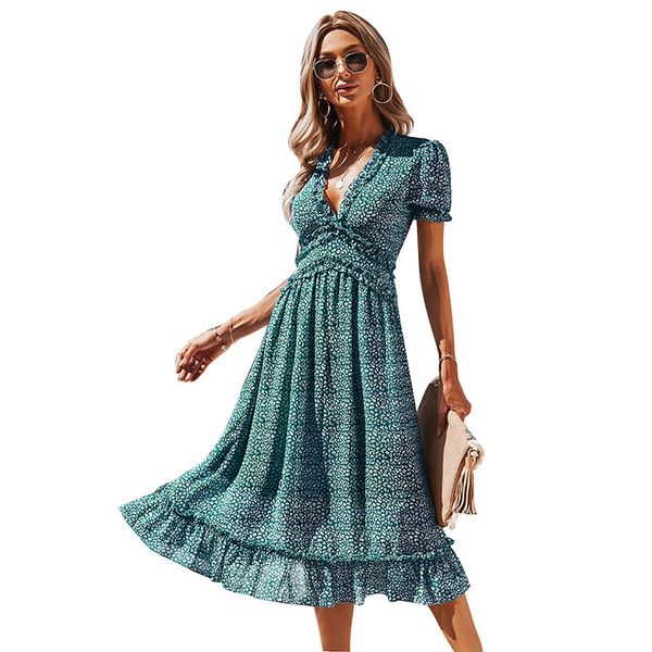 v-neck a-line midi casual dress chiffon pullover lantern short sleeves inverted v shape high waist leopard printed panelled ruffles vacation, Black;gray
v-neck a-line midi casual dress chiffon pullover lantern short sleeves inverted v shape high waist leopard printed panelled ruffles vacation, Black;gray