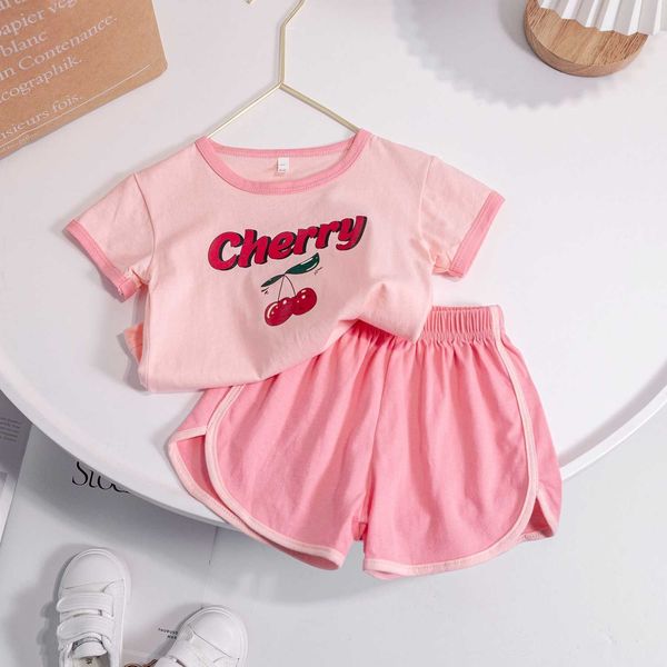 clothing sets 5397c girls' clothing set 2023 summer cherry print girl's suit short sleeve t shirt +short cotton kid's two-pie, White
clothing sets 5397c girls' clothing set 2023 summer cherry print girl's suit short sleeve t shirt +short cotton kid's two-pie, White