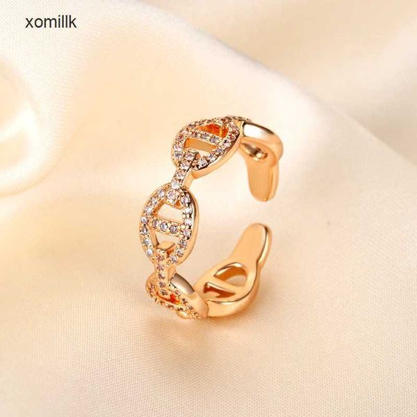 hermm designer necklace band rings gold plated pig nose with diamond zircon opening ring simple versatile fashionable trendy personalized ne, Silver
hermm designer necklace band rings gold plated pig nose with diamond zircon opening ring simple versatile fashionable trendy personalized ne, Silver