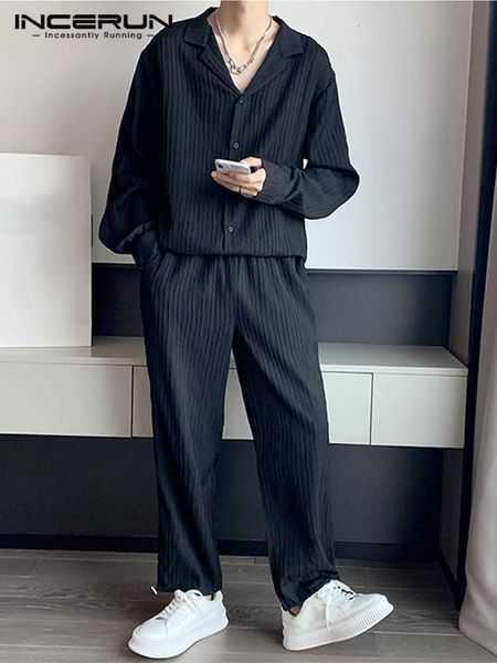 men's tracksuits fashion casual style men sets incerun long-sleeved shirts trousers sets stylish men's striped suit 2 pieces s-5xl, Gray
men's tracksuits fashion casual style men sets incerun long-sleeved shirts trousers sets stylish men's striped suit 2 pieces s-5xl, Gray