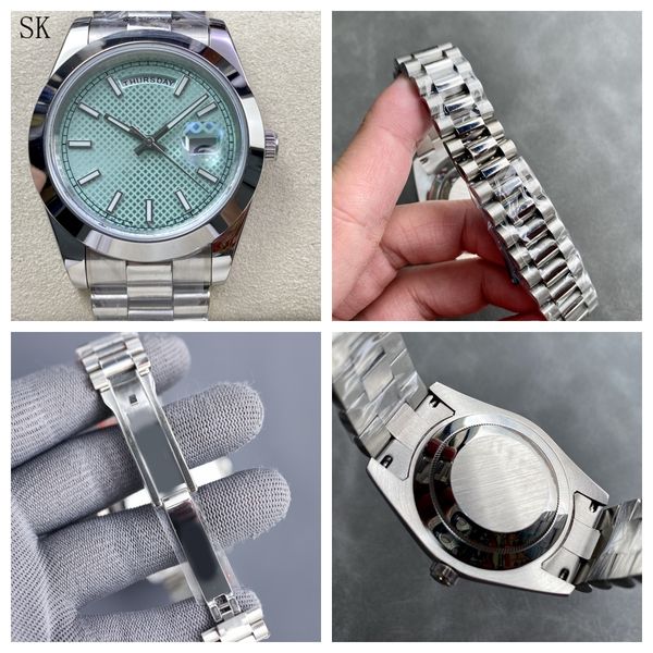 

Men's watch light blue dial 40mm/36mm Women's watch scratch resistant calendar fully automatic mechanical watch montre de luxe 007