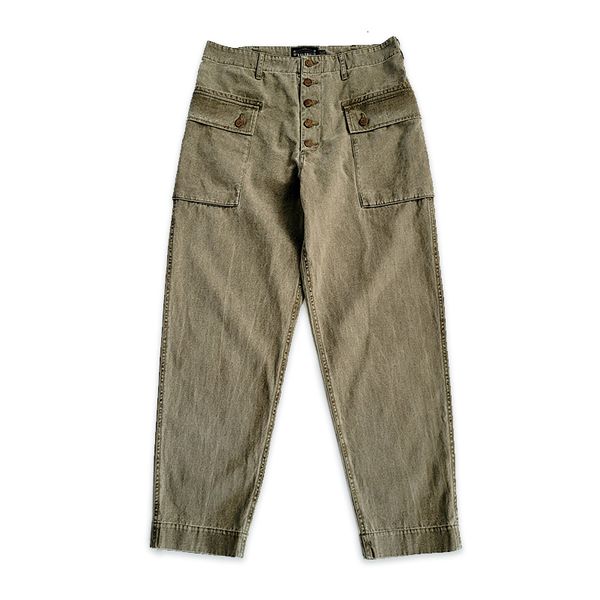 men's vintage hbt p-44 military pants herringbone overalls amekaji casual multi-pocket pants 230425, Black
men's vintage hbt p-44 military pants herringbone overalls amekaji casual multi-pocket pants 230425, Black