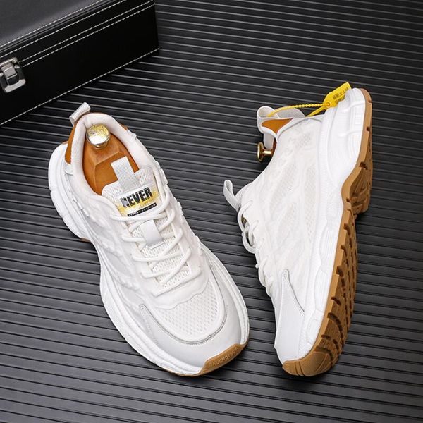 summer new mesh breathable small white shoes korean version thick sole fashion casual sports shoes men's father shoes zapatos hombre a1, Black
summer new mesh breathable small white shoes korean version thick sole fashion casual sports shoes men's father shoes zapatos hombre a1, Black