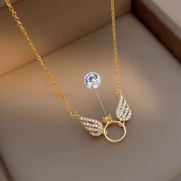Pendant Necklaces Trendy Fashion 925 sterling silver zircon jewelry Angel Wing Pendant Necklace
Pendant Necklaces Trendy Fashion 925 sterling silver zircon jewelry Angel Wing Pendant Necklace