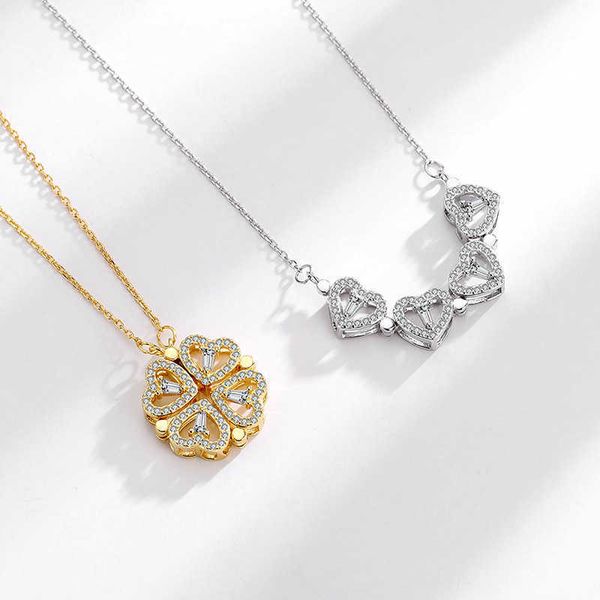 pendant necklaces wholesale jewelry fashion four leaf clover crystal magnet necklace personality gold plated stainless steel necklace for wo, Silver
pendant necklaces wholesale jewelry fashion four leaf clover crystal magnet necklace personality gold plated stainless steel necklace for wo, Silver