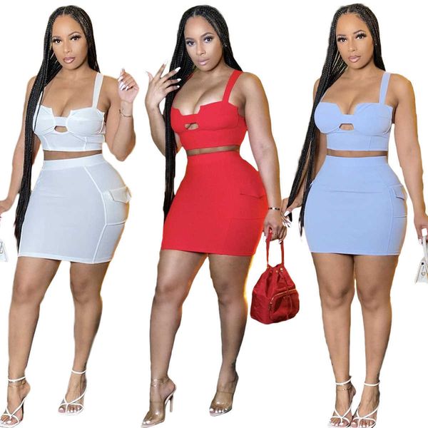 two piece dress women bodycon 2 piece dress set spaghetti strap crop summer mini skirts suits fashion solid outfits matching set j230424, White
two piece dress women bodycon 2 piece dress set spaghetti strap crop summer mini skirts suits fashion solid outfits matching set j230424, White