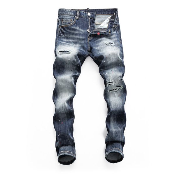 dsq slim blue men's jeans cool guy jeans classic hip hop rock moto casual design ripped distressed denim biker dsq2 jeans 418
dsq slim blue men's jeans cool guy jeans classic hip hop rock moto casual design ripped distressed denim biker dsq2 jeans 418