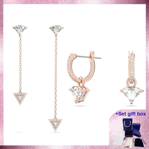 swa fashion charm earrings ortyx drop earrings, triangular cut, white, rose gold tone plated exquisite gift box, Golden
swa fashion charm earrings ortyx drop earrings, triangular cut, white, rose gold tone plated exquisite gift box, Golden