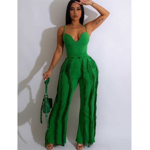 womens designer tracksuit pants tow piece set 2023 new ladies solid color sling sleeveless tassel loosetrousers suit, White
womens designer tracksuit pants tow piece set 2023 new ladies solid color sling sleeveless tassel loosetrousers suit, White