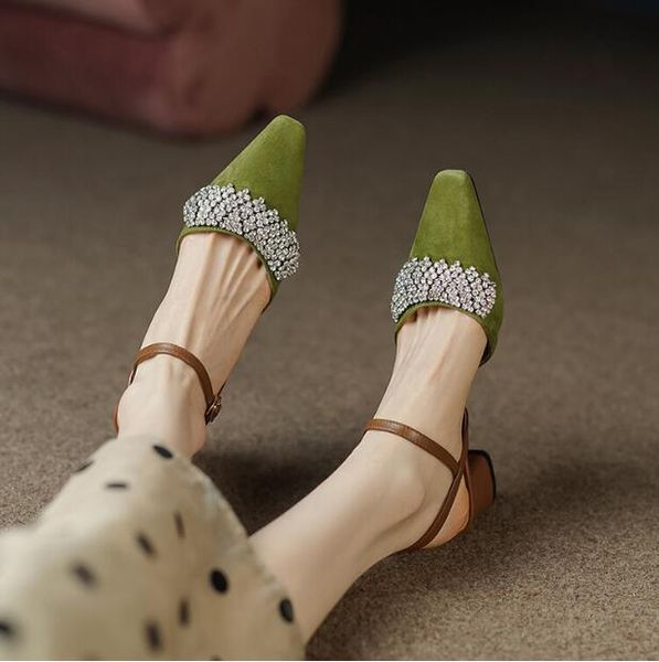 4cm high chunky heel cover toe rhinestone sandals women fashion elegant slingbacks lady pumps shoes, Black
4cm high chunky heel cover toe rhinestone sandals women fashion elegant slingbacks lady pumps shoes, Black