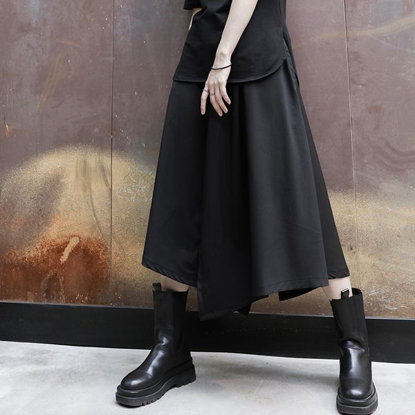 skirts big mountain style dark black irregular skirt children's black loose pleated small design women's dress 230424
skirts big mountain style dark black irregular skirt children's black loose pleated small design women's dress 230424