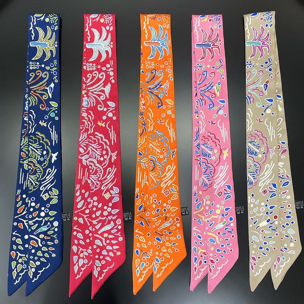 new small silk scarf female satin streamer professional scarf custom hand gift scarf narrow and long pattern simple waist chain scarf 5x90cm, Blue;gray
new small silk scarf female satin streamer professional scarf custom hand gift scarf narrow and long pattern simple waist chain scarf 5x90cm, Blue;gray