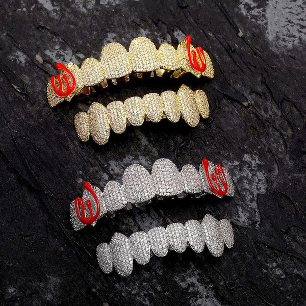 new hiphop punk full diamond teeth grillz set teeth vampire dental teeth brace colorful red enamel iced out cubic zirconia mouth tooth grill, Black
new hiphop punk full diamond teeth grillz set teeth vampire dental teeth brace colorful red enamel iced out cubic zirconia mouth tooth grill, Black