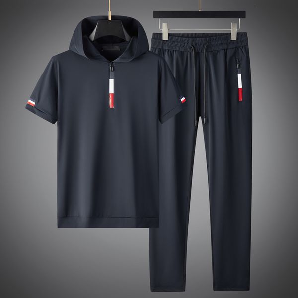 men's tracksuits minglu sport casual men's sets t-shirtpants summer hooded short sleeve zipper male suits elasetic waist slim man, Gray
men's tracksuits minglu sport casual men's sets t-shirtpants summer hooded short sleeve zipper male suits elasetic waist slim man, Gray