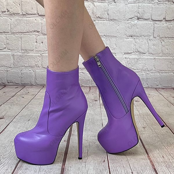 olomm handmade women winter platform ankle boots matte stiletto heels round toe amazing 12 colors dress shoes plus us size 5-20, Black
olomm handmade women winter platform ankle boots matte stiletto heels round toe amazing 12 colors dress shoes plus us size 5-20, Black