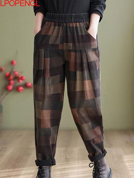 jeans vintage oversized jeans woman 2022 fall and winter new thickened denim print harem pants female high waist plaid jeans, Blue
jeans vintage oversized jeans woman 2022 fall and winter new thickened denim print harem pants female high waist plaid jeans, Blue