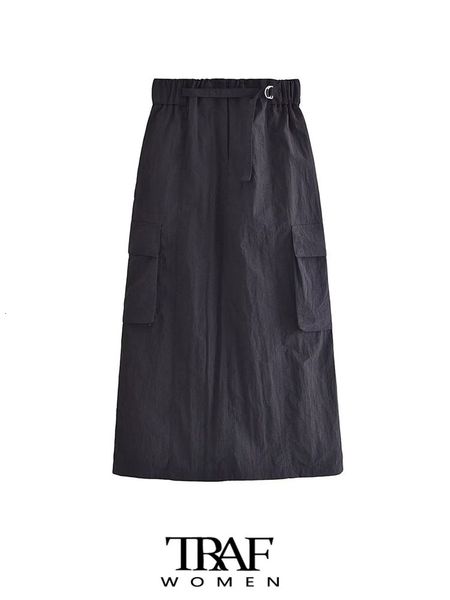 skirts traf women fashion with belt side pockets nylon cargo skirt vintage mid elastic waist zipper fly female mujer 230424, Black
skirts traf women fashion with belt side pockets nylon cargo skirt vintage mid elastic waist zipper fly female mujer 230424, Black