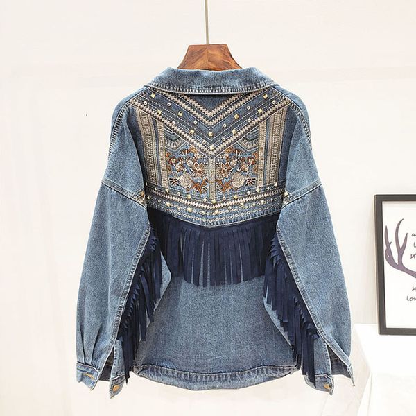 women's jackets denim jacket flower embroidery suede edge loose denim coat chaquetas non print coat long sleeve coat women's retro, Black;brown
women's jackets denim jacket flower embroidery suede edge loose denim coat chaquetas non print coat long sleeve coat women's retro, Black;brown