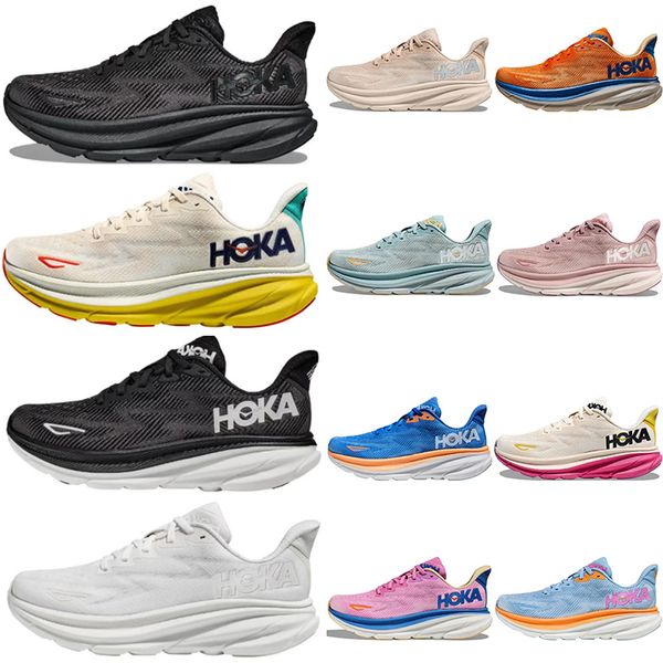 

hoka one clifton 2023 9 athletic running shoes bondi 8 carbon x 2 sneakers shock absorbing road fashion mens womens r women men eur 36-45