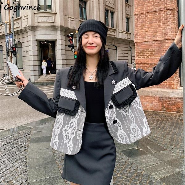 pants blazers women lace aesthetic temperament cropped notched korean style harajuku long sleeve popular basic clothes autumn sweet, White
pants blazers women lace aesthetic temperament cropped notched korean style harajuku long sleeve popular basic clothes autumn sweet, White