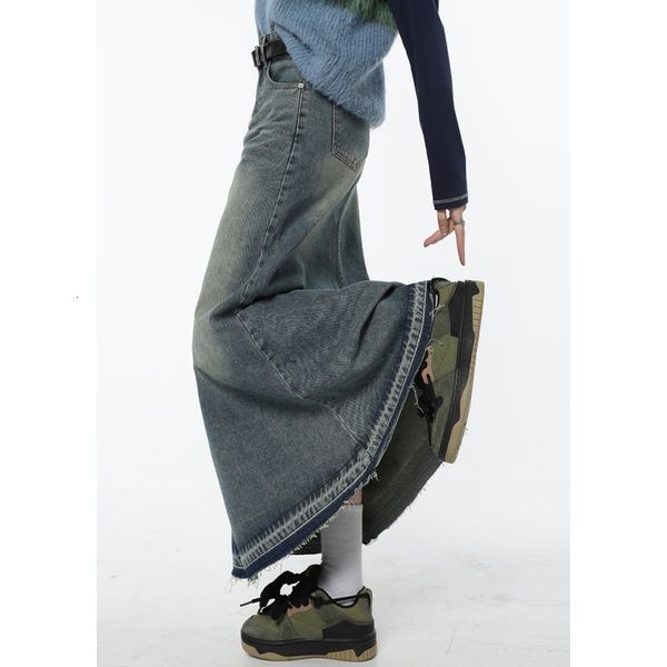 skirt blue denim half body gradient high waist tassels casual korean mid length bottoms baggy vintage female long 230424, Black
skirt blue denim half body gradient high waist tassels casual korean mid length bottoms baggy vintage female long 230424, Black