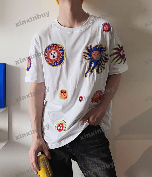 xinxinbuy men designer tee t shirt 23ss face pattern fish sun embroidery short sleeve cotton women black white s-xl, Black;brown
xinxinbuy men designer tee t shirt 23ss face pattern fish sun embroidery short sleeve cotton women black white s-xl, Black;brown