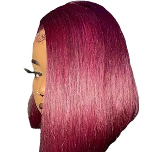 burgundy short straight bob human hair wigs 99j bob wig lace front human glueless wig ready to wear, Black;brown
burgundy short straight bob human hair wigs 99j bob wig lace front human glueless wig ready to wear, Black;brown