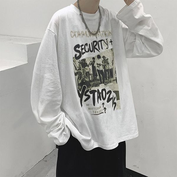 men's t-shirts hip hop y2k street clothing men's cotton t-shirt leisure spring print t-shirt high street loose round neck long sle, White;black
men's t-shirts hip hop y2k street clothing men's cotton t-shirt leisure spring print t-shirt high street loose round neck long sle, White;black