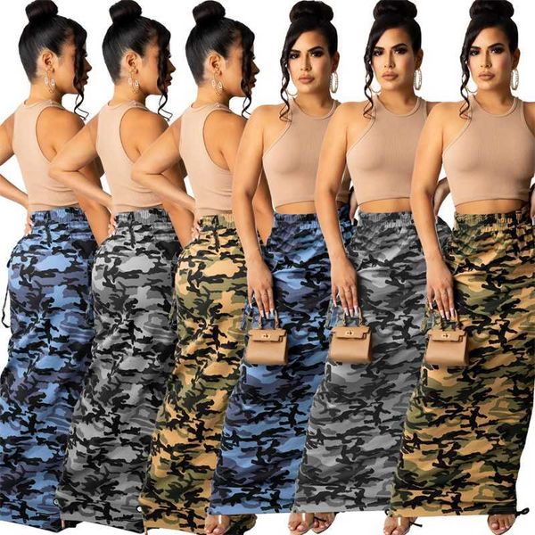 designer dresses women clothing summer fashion camouflage print skirt waist tightness long dress adjustable on both sides irregular skirts, Black
designer dresses women clothing summer fashion camouflage print skirt waist tightness long dress adjustable on both sides irregular skirts, Black