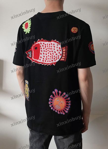 xinxinbuy men designer tee t shirt 23ss face pattern fish embroidery short sleeve cotton women black white s-2xl, Black;brown
xinxinbuy men designer tee t shirt 23ss face pattern fish embroidery short sleeve cotton women black white s-2xl, Black;brown