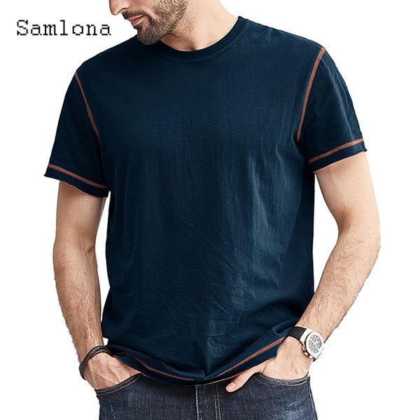men's t-shirts samlona men's o neck patchwork t-shirt short sleeve fashion streetwear summer casual pullovers mens clothing 23042, White;black
men's t-shirts samlona men's o neck patchwork t-shirt short sleeve fashion streetwear summer casual pullovers mens clothing 23042, White;black