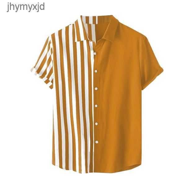 men's casual shirts stripe print splice for men hawaiian 2021 summer short sleeve button turn-down collar beach shirt streetwear 3 3 qp, White;black
men's casual shirts stripe print splice for men hawaiian 2021 summer short sleeve button turn-down collar beach shirt streetwear 3 3 qp, White;black