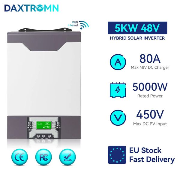 5kw solar hybrid inverter 48v 220v pure sine wave inverter 80a mppt charge controller pv 450vdc grid tie inverter support parallel
5kw solar hybrid inverter 48v 220v pure sine wave inverter 80a mppt charge controller pv 450vdc grid tie inverter support parallel