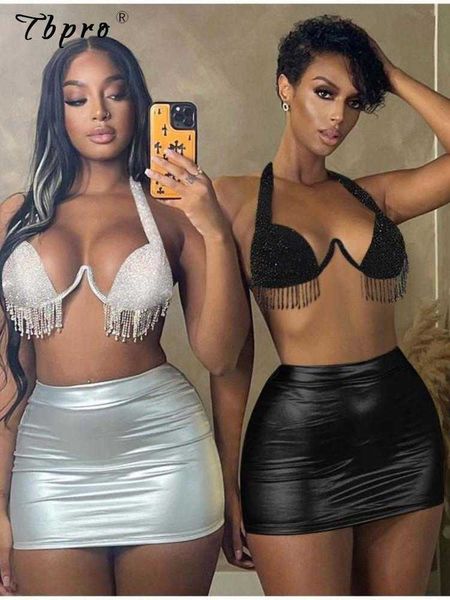 two piece dress glitter skirt 2 piece set women sleeveless sequin tassel halter bra mini bodycon skirt suit summer lady party y2k outfits j2, White
two piece dress glitter skirt 2 piece set women sleeveless sequin tassel halter bra mini bodycon skirt suit summer lady party y2k outfits j2, White