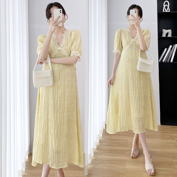 maternity dresses french elegant dress lace side vneck empire puff sleeve advanced vestidos summer clothes for pregnant women 230424, White
maternity dresses french elegant dress lace side vneck empire puff sleeve advanced vestidos summer clothes for pregnant women 230424, White