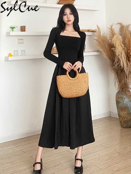 party dresses korean version of black simple fashion retro mysterious mature sweet beauty square collar long pleated skirt dress 230322, White;black
party dresses korean version of black simple fashion retro mysterious mature sweet beauty square collar long pleated skirt dress 230322, White;black