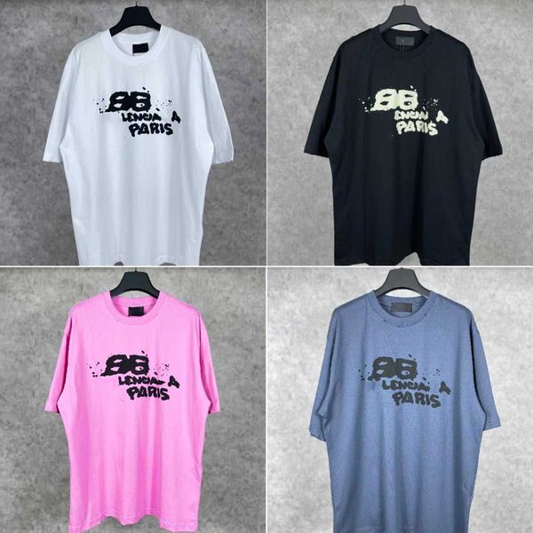 2023 summer new designer brand t-shirt men and women hand-painted graffiti letters printed loose round neck short-sleeved, White;black
2023 summer new designer brand t-shirt men and women hand-painted graffiti letters printed loose round neck short-sleeved, White;black