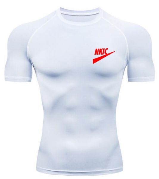 men's t-shirt sportswear compression men brand logo print breathable gym fitness running training clothes, White;black
men's t-shirt sportswear compression men brand logo print breathable gym fitness running training clothes, White;black