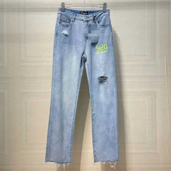 high version new trendy hip-hop street graffiti with holes niche jeans red same pants for women, Blue
high version new trendy hip-hop street graffiti with holes niche jeans red same pants for women, Blue