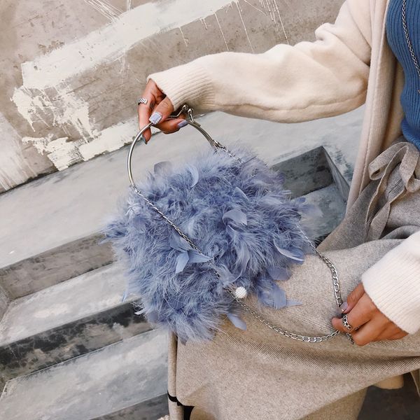 evening bags soft feather ring handbag women's fashion shoulder chain bag small wallet 230424
evening bags soft feather ring handbag women's fashion shoulder chain bag small wallet 230424