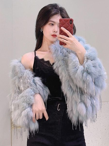 fur real fur coat women winter warm natural fox fur coat luxury fashion sequined tassel o neck short fur jacket y3019, Black
fur real fur coat women winter warm natural fox fur coat luxury fashion sequined tassel o neck short fur jacket y3019, Black